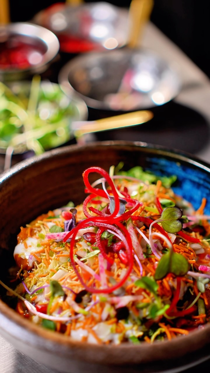 Summer called! We answered with Aloo Tikki Chaat - available now at Sula Main Street & Commercial Drive locations. Crisp